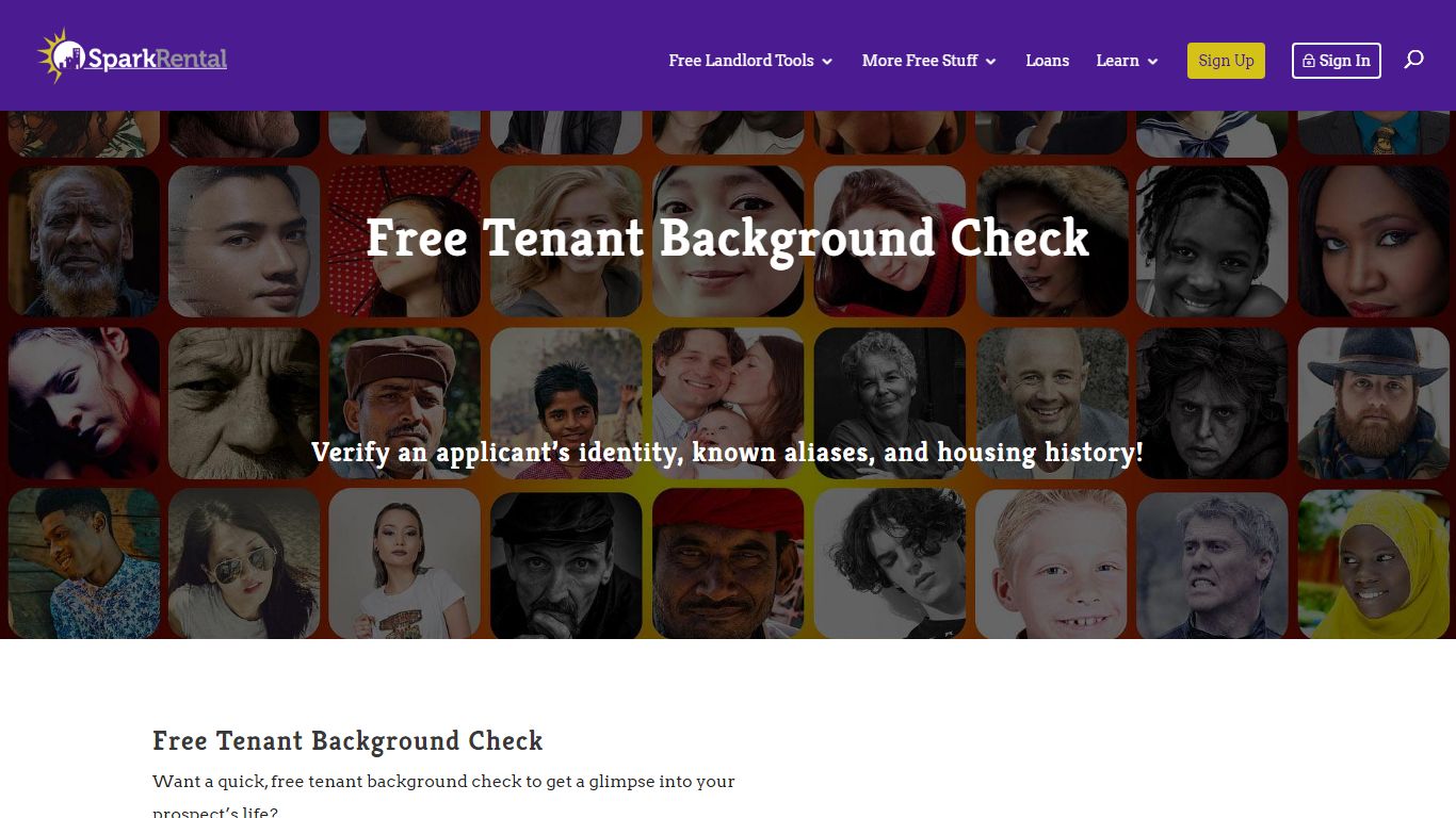 Free Tenant Background Check - SparkRental